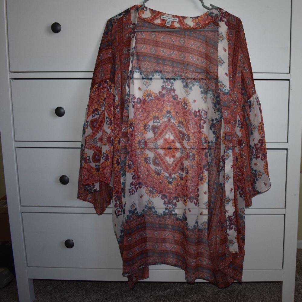 Red American Eagle Kimono